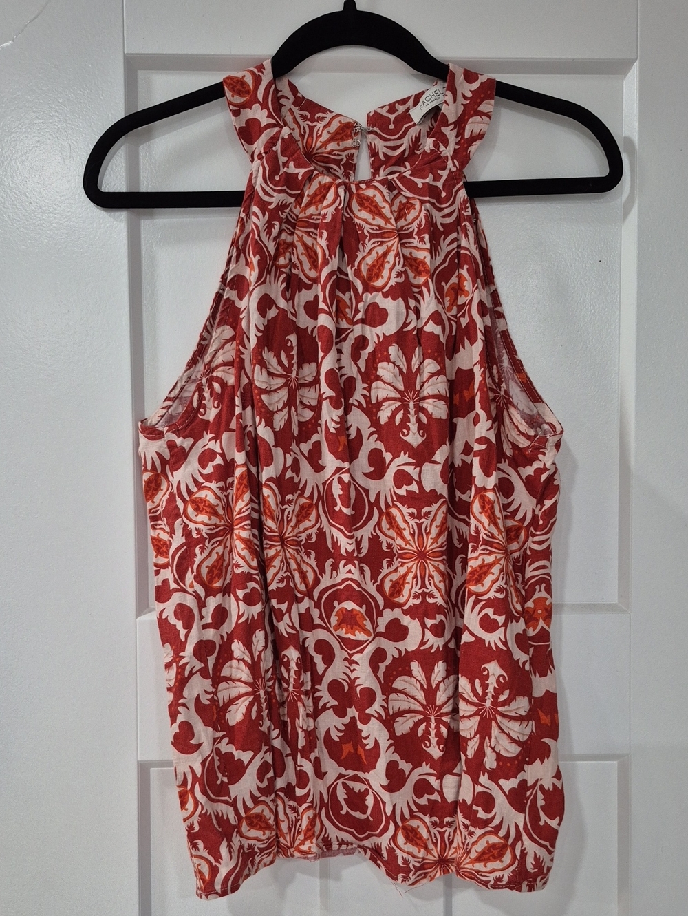 Rachel Zoe Red and Cream Floral Halter Camisole
